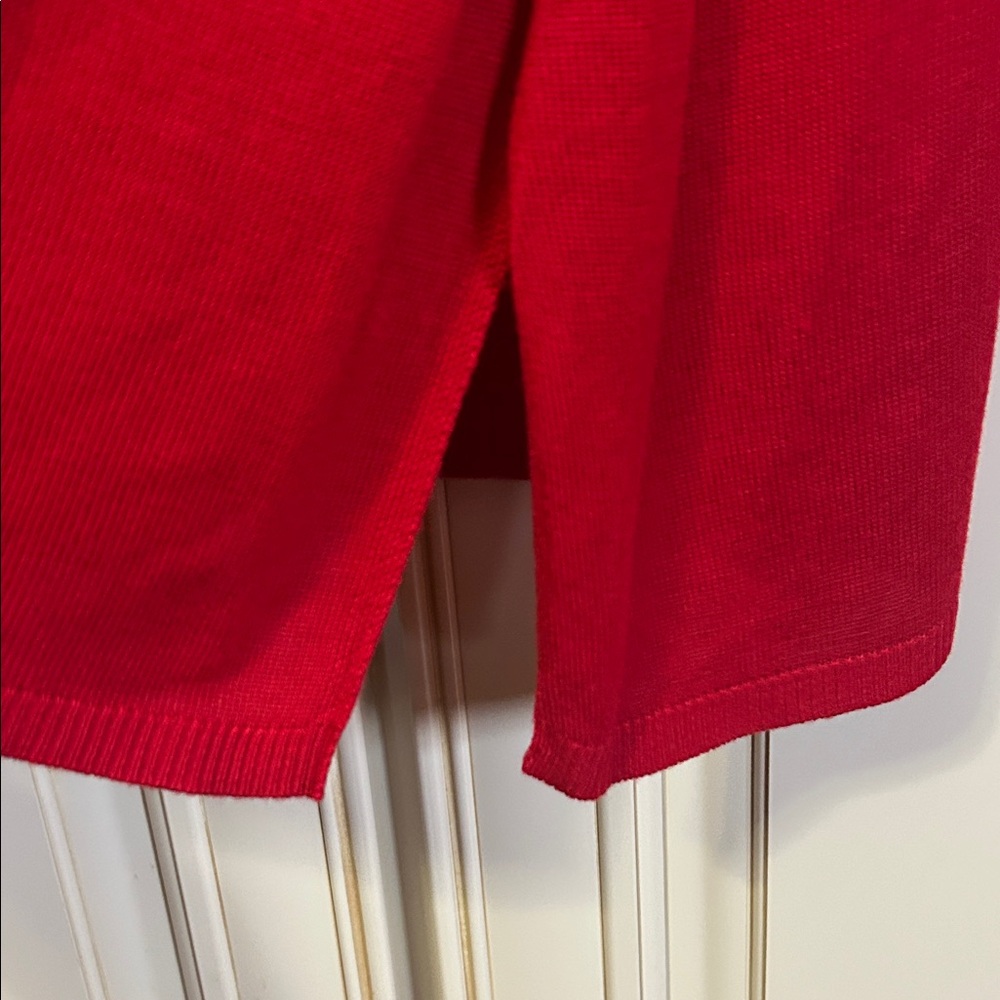 Ruby Rd. Red Long Sleeve Top with Embellished Nec… - image 5